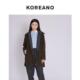 KOREANO FY5621 冬季 JUN 烟色假两件大衣