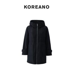 【KOREANO】冬季陨石黑连帽可拆卸内胆羽绒服套装  YZ5541(JUN)