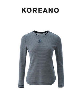 【KOREANO】冬季海军蓝白条T恤  TY5553(JUN)