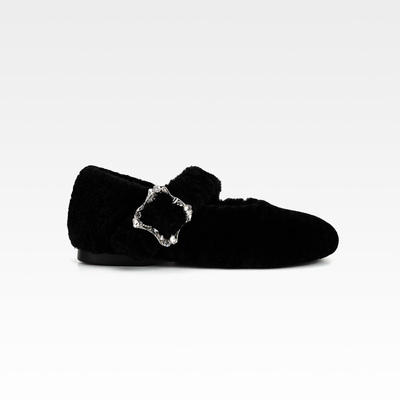 玛丽珍鞋女2025冬季新款水钻扣