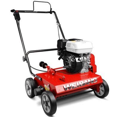 维邦梳草机WB486CRH手推式钢底盘园林养护机汽油机动草坪梳草机