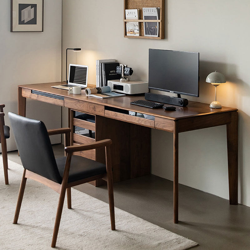 北美黑胡桃木双人书桌书椅现代简约日式原木樱桃木电脑桌办公桌椅,模玩/动漫/周边/娃圈三坑/桌游,文化/体育周边,淘宝优惠券,粉丝福利购,淘宝优惠卷