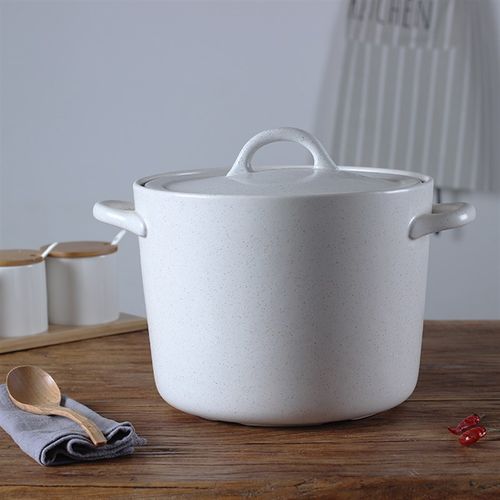 优选大容量明火桶形陶瓷砂锅 耐高温炖锅石锅 锂辉石沙锅煲汤锅焖