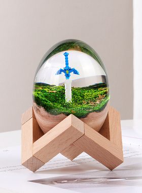 优选塞尔达传说大师之剑驱魔之剑桌面迷你小蛋形透明树脂摆件礼物