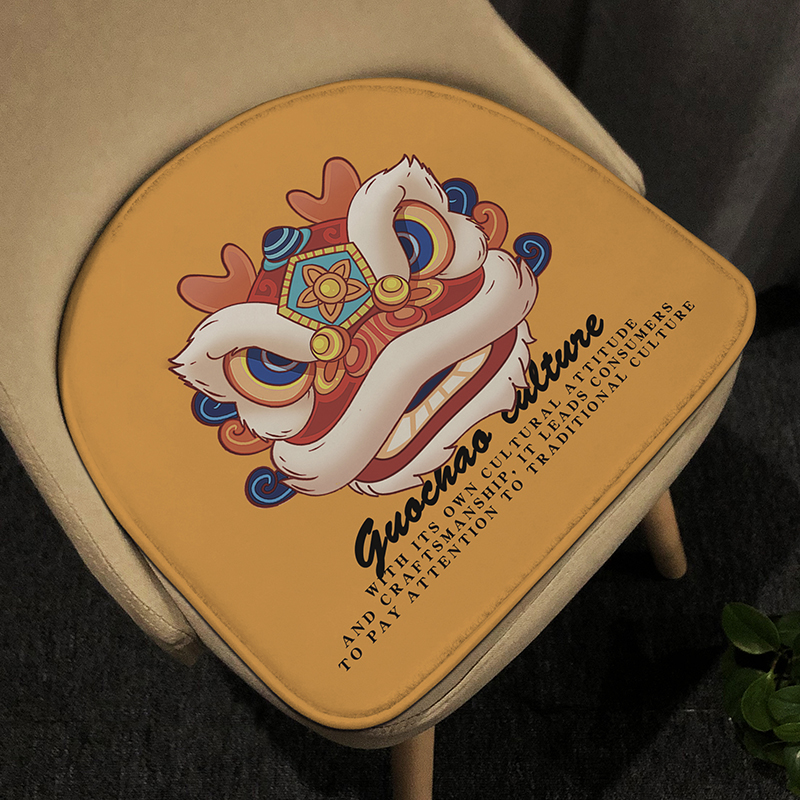 优选中式国潮马蹄形温莎椅垫家用餐椅坐垫 实木椅子座垫防滑皮椅