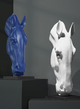 优选现代轻奢风尊马摆件客厅玄关软装饰品酒店大堂雕塑落地摆设增