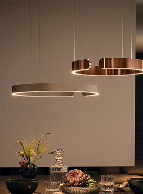 优选德国occhio吊灯不锈钢现代客厅餐厅卧室灯自由升降灯现代简约