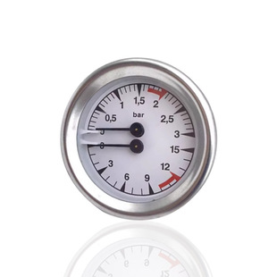 15BAR 8厂销 3BAR 双针压力表双压力指针咖啡机表轴向双压Y63Z