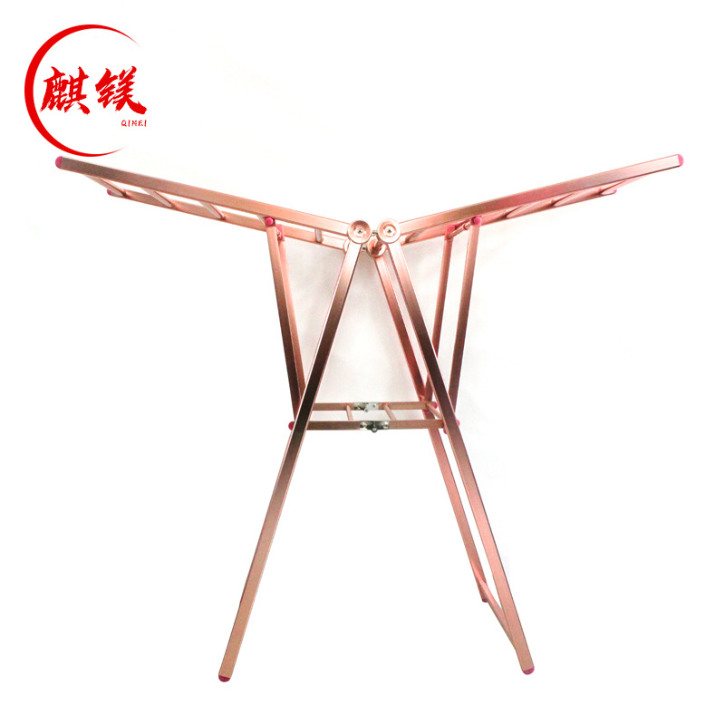 热销翼型不锈钢落地式晾衣架可伸缩可折叠的寝室阳台家用晾衣架