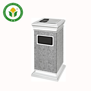 宾馆酒店饭店可用 扁水晶座地垃圾桶 FHG 109方形座地烟灰桶