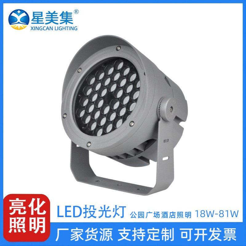 投光灯LED户外18W 36W 48W 72W 81W七彩亮化照树灯庭院夜景亮化