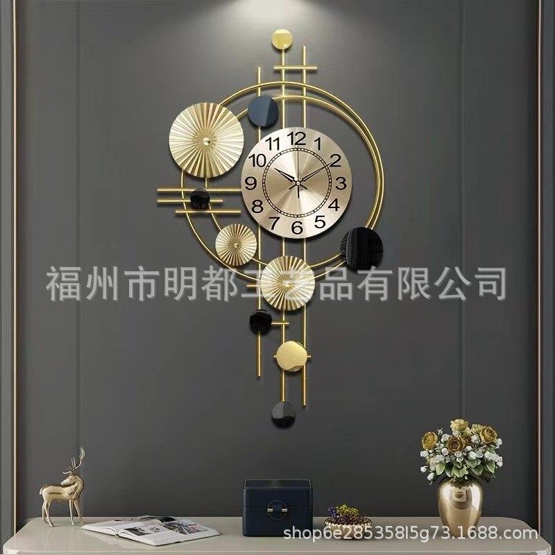 钟式现代简约风格家居饰品铁艺金属镂空壁饰会所墙饰背景挂饰