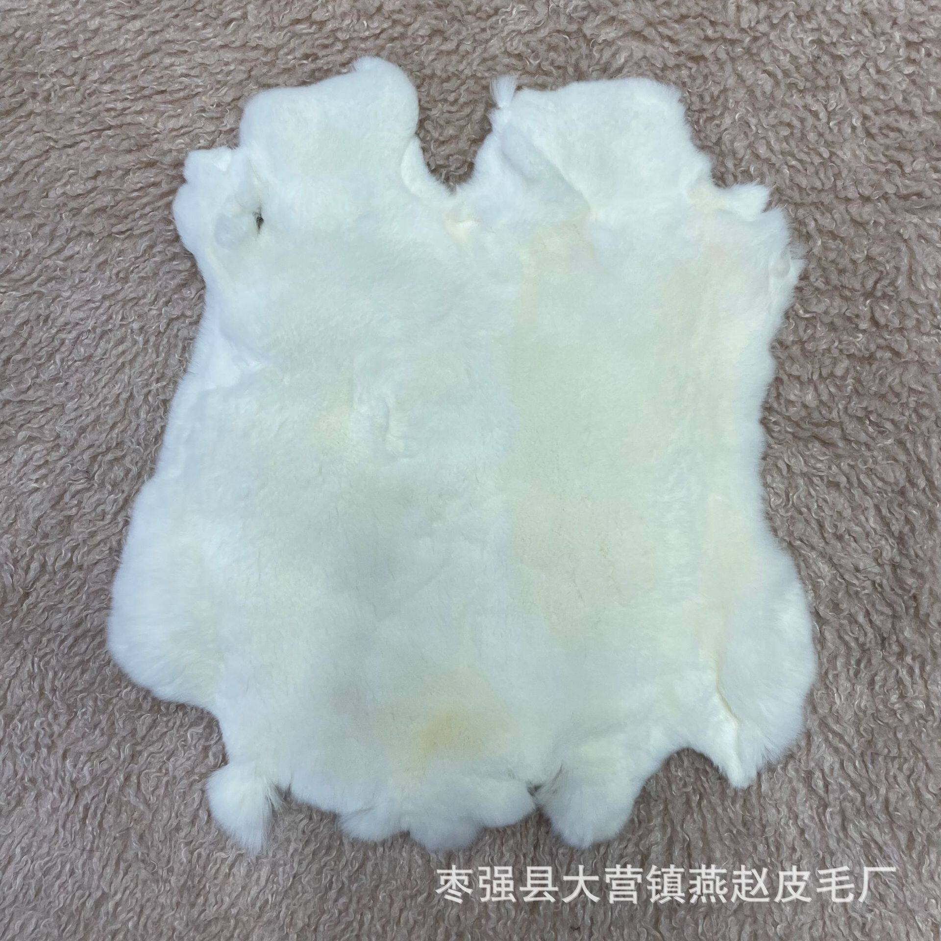 獭兔真毛皮张装饰手工真毛獭兔毛纺织辅料保暖柔软舒适家居日韩风