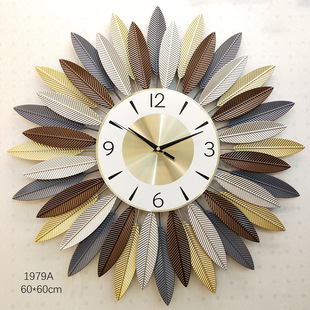 美式 挂表大气北欧挂钟 钟表挂钟客厅现代简约轻奢时钟创意家用时尚