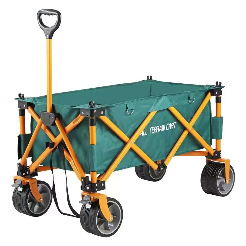 户外营地车拖车野餐旅行便携小推车可折叠出行摆摊小拉车露营车