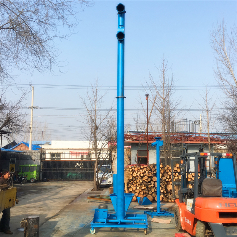 诚达生产 双出料口垂直式螺旋上料机 化工车间用螺旋输送机