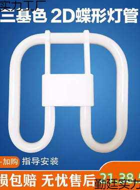 蝴蝶型灯管2D21W38W10W28W55瓦方形吸顶灯厨房荧光灯镇流器