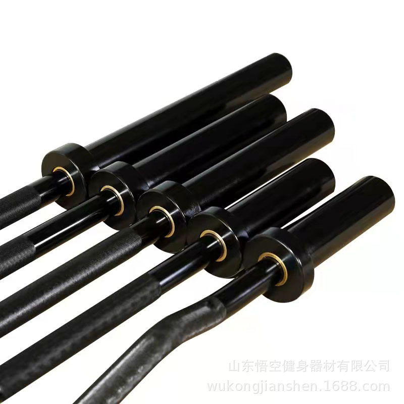 奥杆 杠铃杆 健身房1.2m1.5m1.8m 举重奥杆健身器材 黑色奥杆