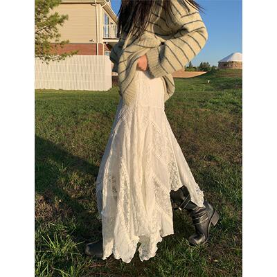 Creamsu叙白白色半身裙