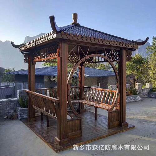 仿古凉角凉亭古建六八角亭公园别墅591花阳园遮四角亭子凉亭户外