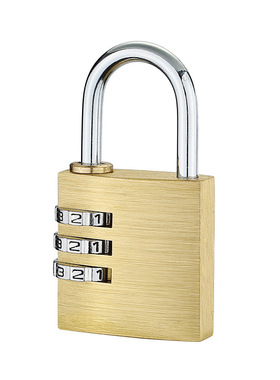 30MM 3轮 弧形铜质密码锁(110303) 柜子锁 铜轮 安全防盗柜