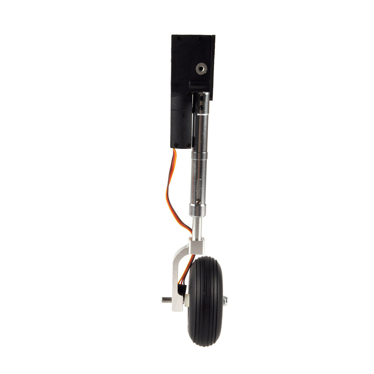 电动伸缩防震起落架固定翼航模飞机脚架PU轮合金防震脚H185 215