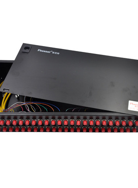 菲尼特 48口SC单模满配机架式光纤终端盒FC48芯LC48芯多模万兆OM3