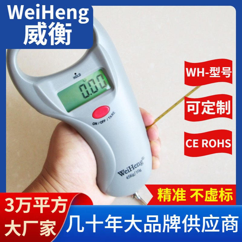 WeiHeng威衡WH-A13迷你秤45kg带卷尺便携手提电子秤钓鱼挂钩秤