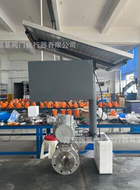 太阳能供电农田灌溉电动蝶阀DEF1X-10Q DN400万物互联 云组态