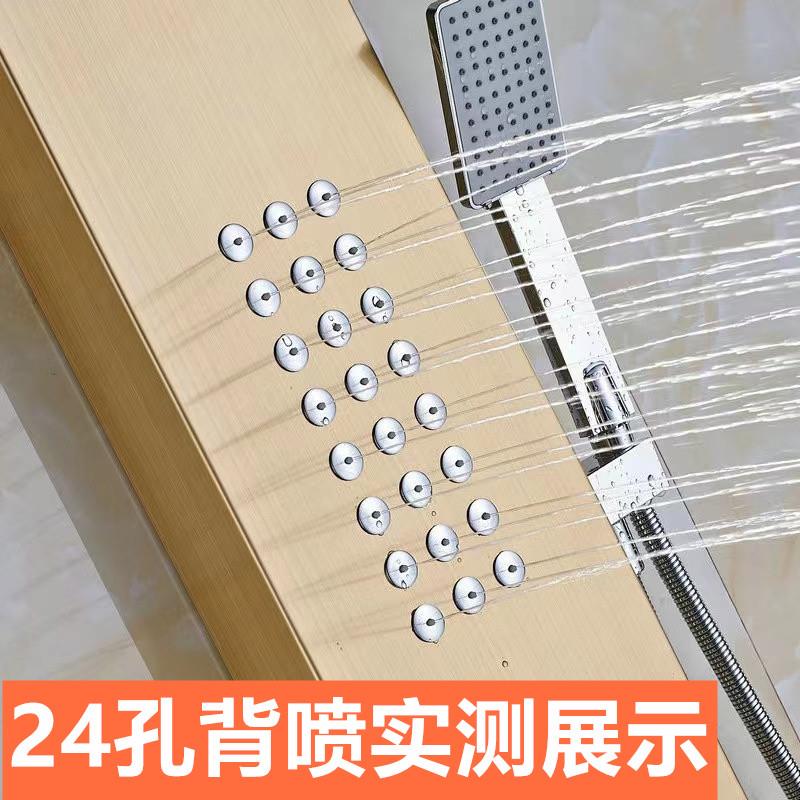 淋浴屏背喷顶喷24个孔喷嘴插管四分螺纹丝口浴室淋雨花洒塑料配件