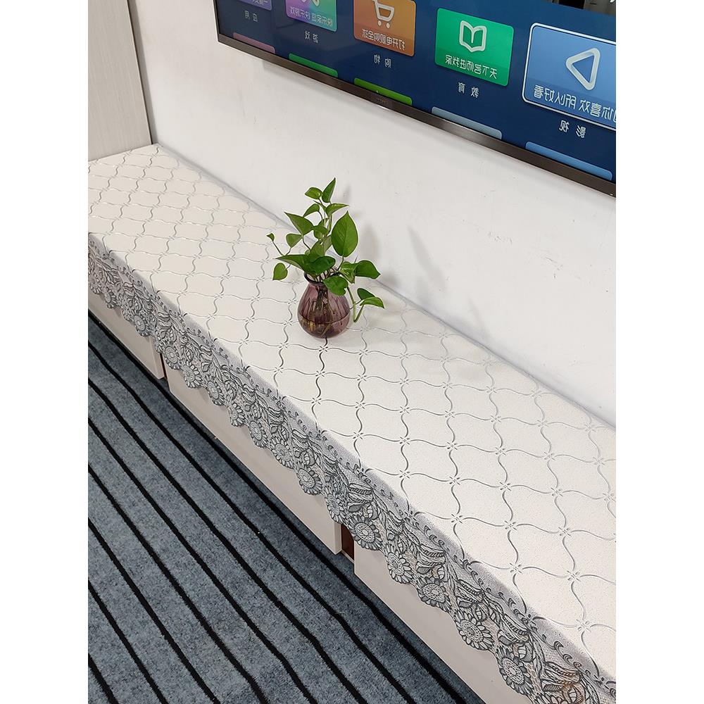 欧式电视柜桌布pvc防水免洗长方形窗台酒柜鞋柜塑料台布防尘盖布
