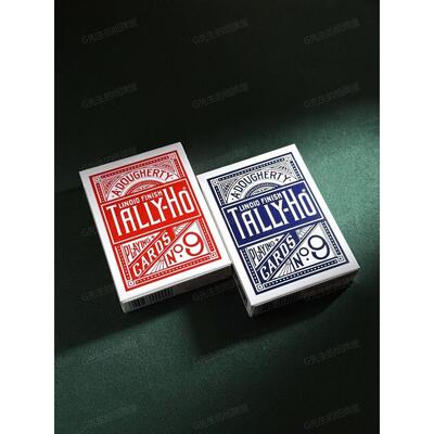 TALLY-HO进口扑克纸牌TH练习牌变魔术圆背扇背花切娱乐掼蛋斗地主