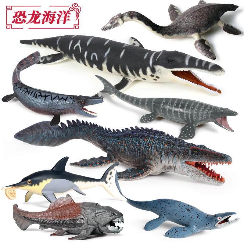 儿童玩具仿真恐龙模型实心侏罗纪海洋恐龙沧龙滑齿龙恐龙手办摆件