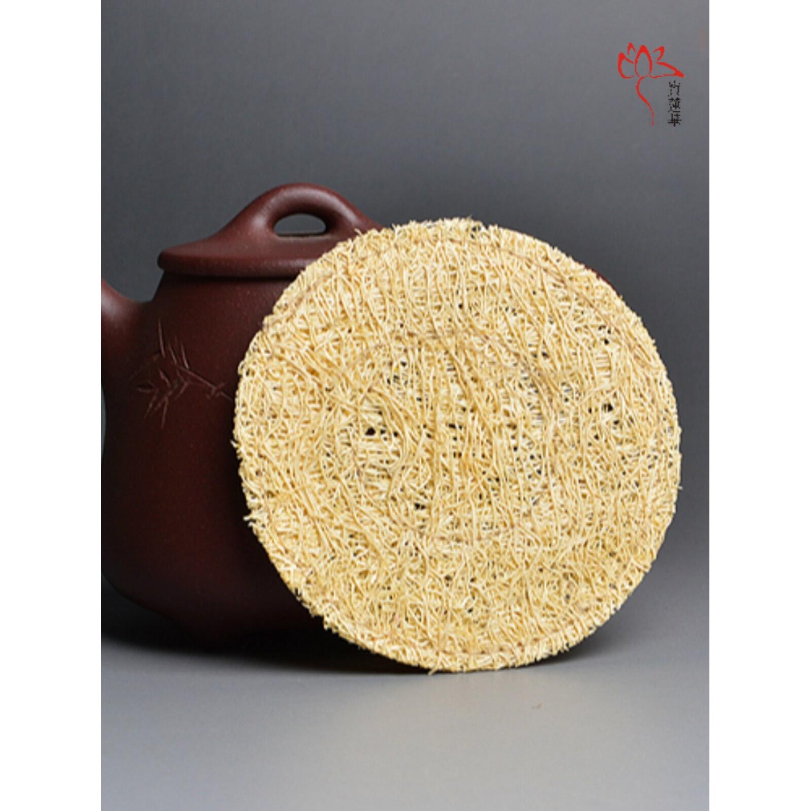 天然丝瓜络养壶垫 茶杯垫 丝瓜垫 丝瓜络杯垫 茶道配件丝瓜茶垫子