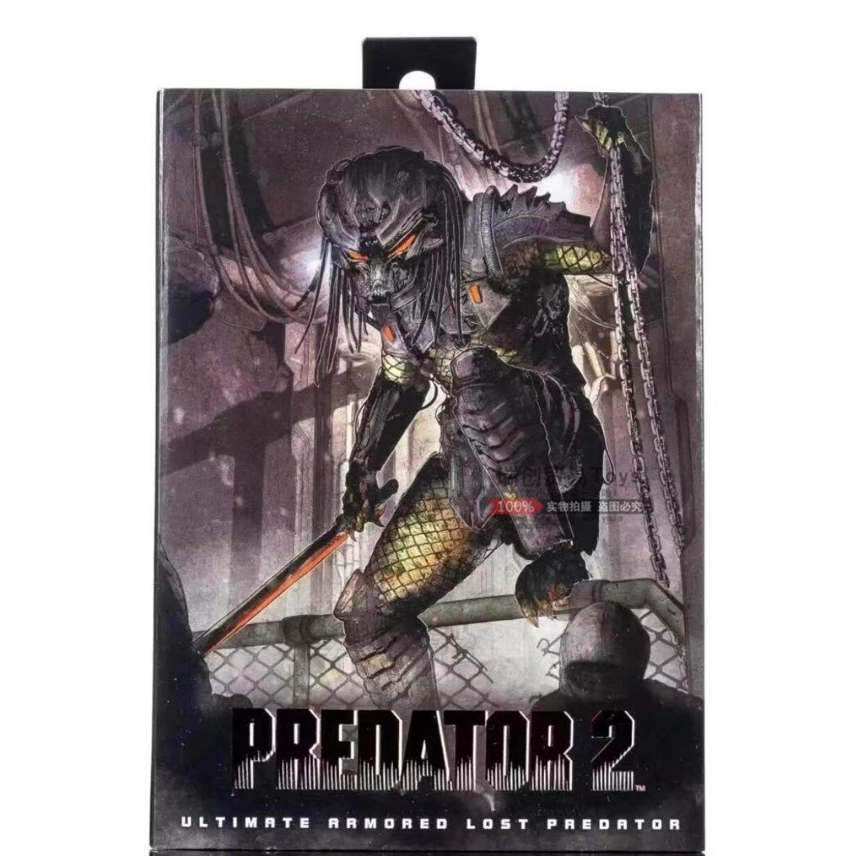 NECA铁血战士P2豪华版迷失重装面具眼睛LED发光 关节可动手办模型