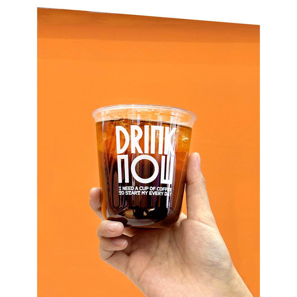 塑料冷饮杯一次性咖啡杯子带盖奶茶饮料杯网红透明外带打包杯商用