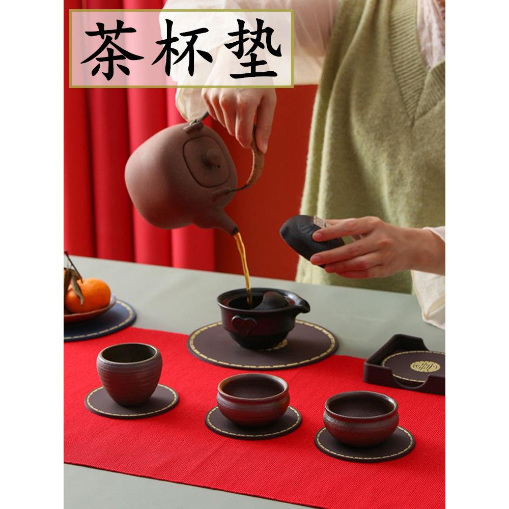 杯垫隔热垫圆形家用餐桌垫烟缸垫茶壶垫盘子垫汤碗垫防水茶杯垫片