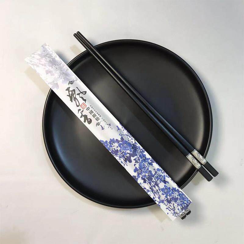 绿色夏威夷一次性筷子套纸筷套酒店饭店合金筷竹筷鸡翅木专用筷套