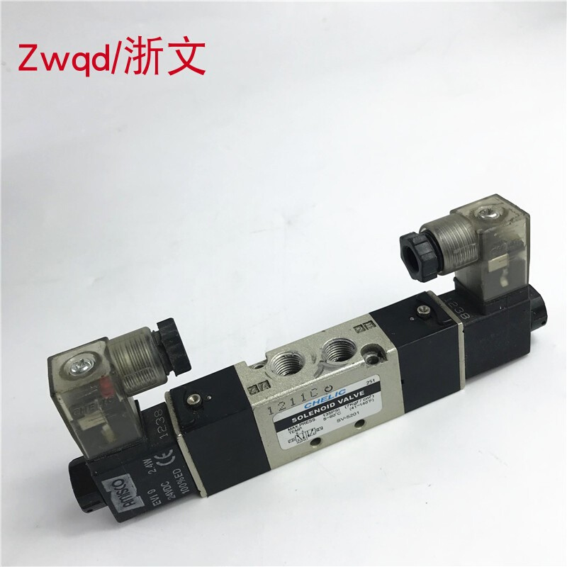 气立可CHELIC电磁阀SV-5201-DC24V-KL SK5201二位五通双电控换向