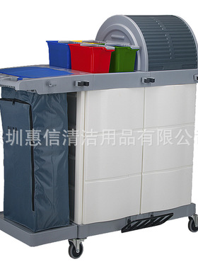 AF08181C清洁保洁车房口车布草车手推式多用途清洁服务车