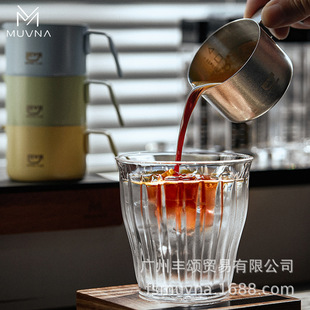 意式 咖啡萃取杯星雨浓缩杯盎司杯shot不锈钢咖啡量杯100ml带刻度