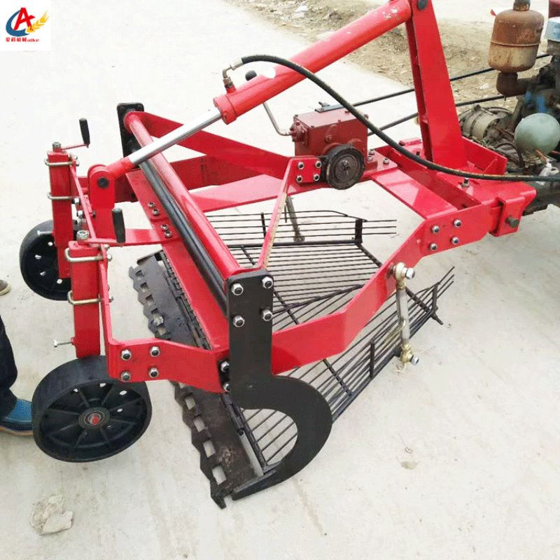 振筛式大蒜收获机 单缸车带大蒜收获机  拖拉机前置 大蒜收获机