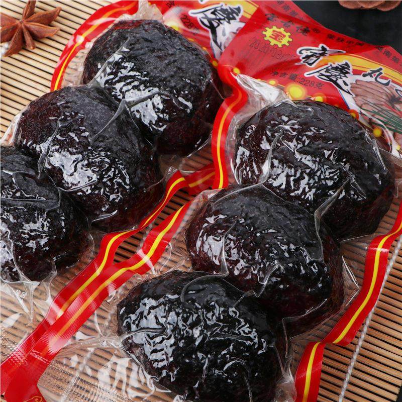 正宗宝庆柴火丸子9个多肉装湖南特产邵阳猪血丸子烟熏豆腐干猪血