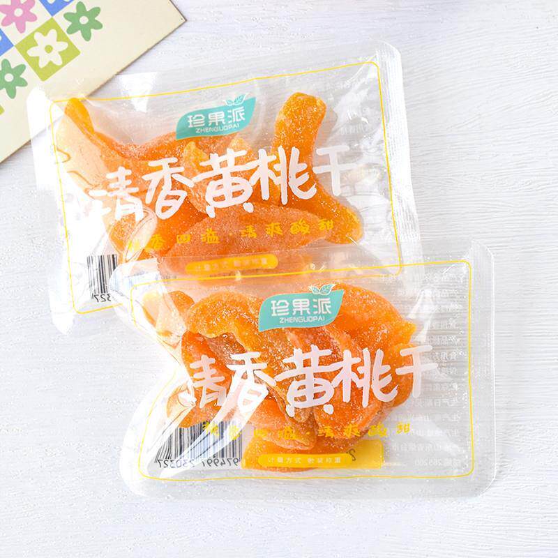 新日期珍果派黄桃干蜜饯果乾独立小包装散称解馋小零食清香黄桃干