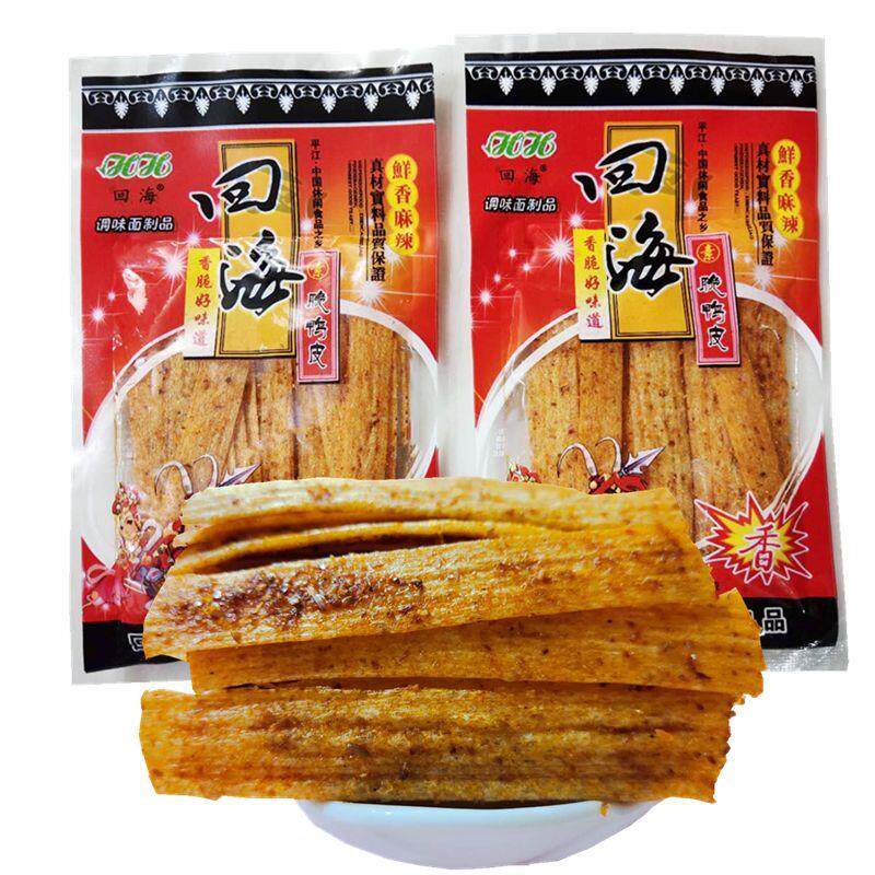 正宗回海素脆鸭皮辣片四海