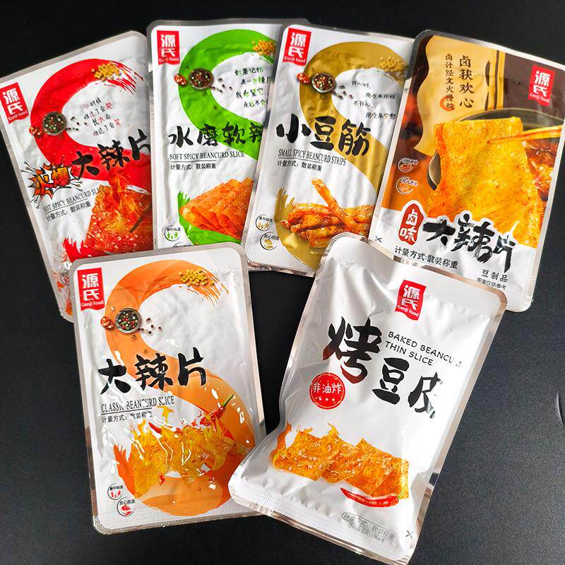 新货大辣片500g散装烤豆皮