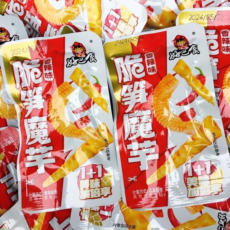 正宗脆笋魔芋素毛肚香辣脆爽泡椒味四川特产办公室宿舍解馋