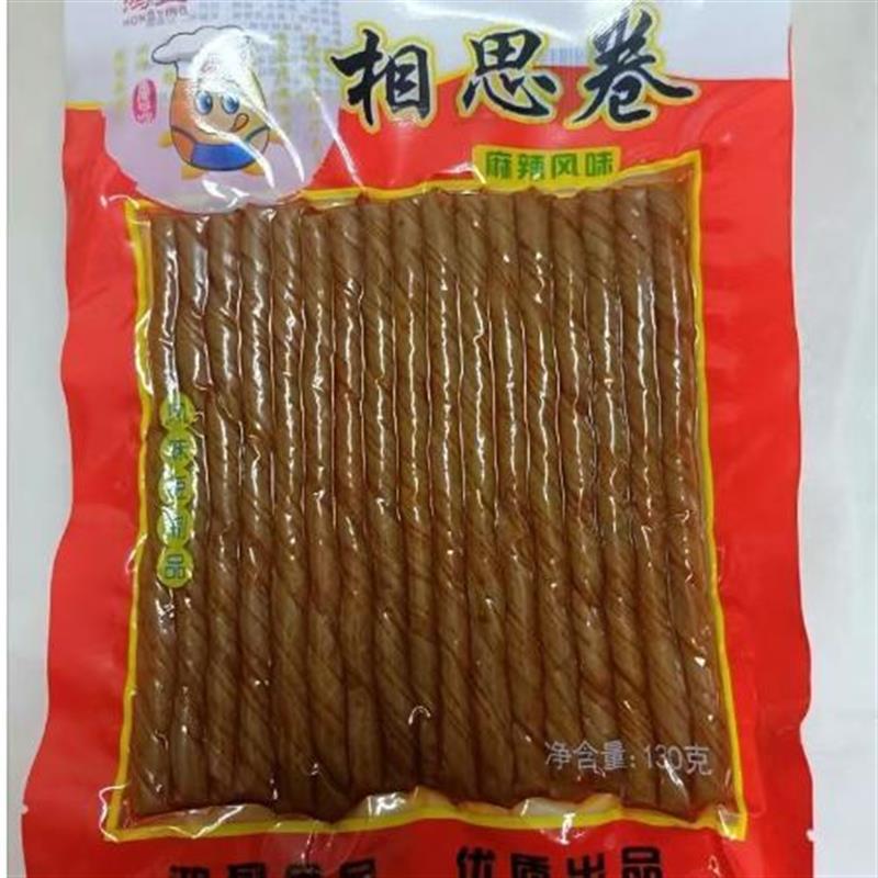 新货130g老式相思卷麻辣香辣豆筋经典网红怀旧豆皮辣条办公小吃休