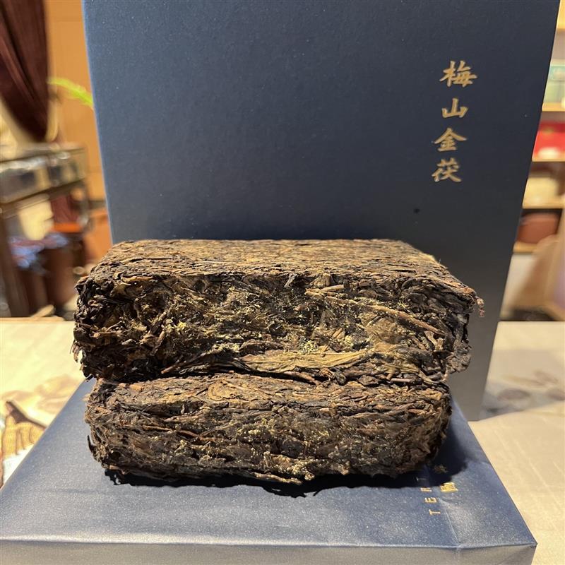 热卖湖南安化黑茶手工茯砖2015年原料梅山印象金花茯砖礼盒装中秋