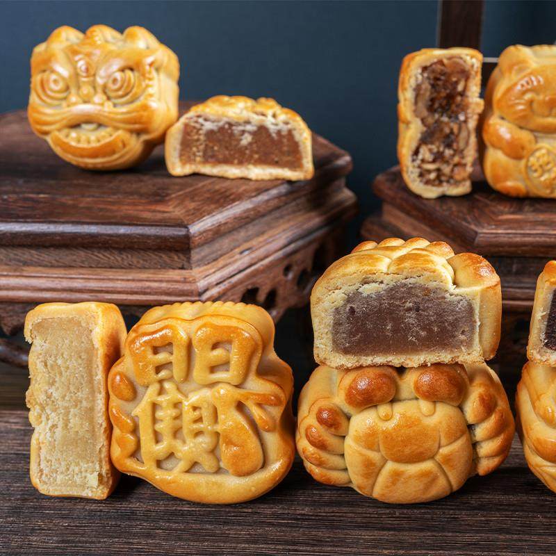 正宗2025年新款广式月饼中秋送礼蛋黄莲蓉礼盒装团购糕点下午茶高